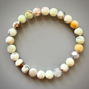 Lemon Chrysoprase Handcrafted Bead Bracelet